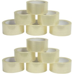 12  ROTOLI DI SCOTCH 48MMX132M  TRASPARENTE IMBALLAGGIO NASTRO ADESIVO 12  ROTOLI DI SCOTCH 48MMX132M  TRASPARENTE IMBALLAGGIO NASTRO ADESIVO
