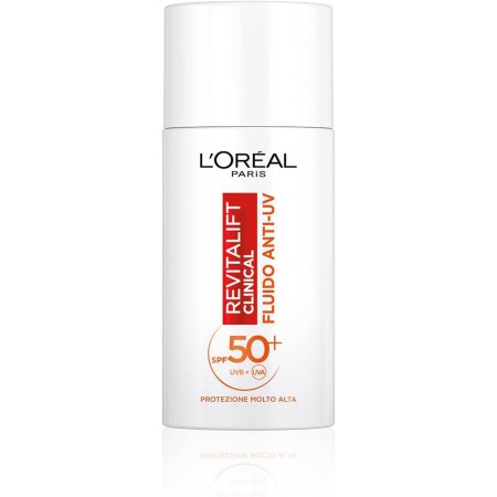 L'ORÉAL PARIS AA542100 FLUIDO ANTI-UV REVITALIFT CLINICAL, SPF 50+, PROTEZIONE MOLTO ALTA, CON VITAMINA C ANTIOSSIDANTE, 50 ML