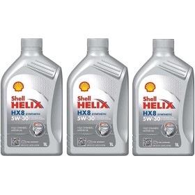3  LITRI OLIO SHELL HELIX HX8 LUBRIFICANTE SINTETICO 5W30 PER MOTORI DIESEL DA 1 L 3  LITRI OLIO SHELL HELIX HX8 LUBRIFICANTE SINTETICO 5W30 PER MOTORI DIESEL DA 1 L