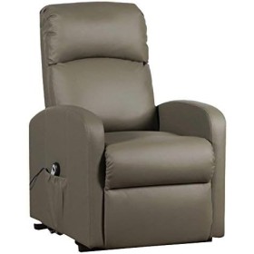 CRIBEL POLTRONA ALZAPERSONA  RELAX SPIKE D IN ECOPELLE, COLORE FANGO, 91 X 65 X 101 CM CRIBEL POLTRONA ALZAPERSONA  RELAX SPIKE D IN ECOPELLE, COLORE FANGO, 91 X 65 X 101 CM
