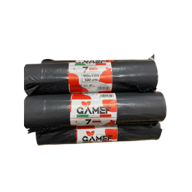 35 SACCHI EXTRA RESISTENTI NERI PER IMMONDIZIA 90X120 DA 150LITRI GAMEF 3459 35 SACCHI EXTRA RESISTENTI NERI PER IMMONDIZIA 90X120 DA 150LITRI GAMEF 3459