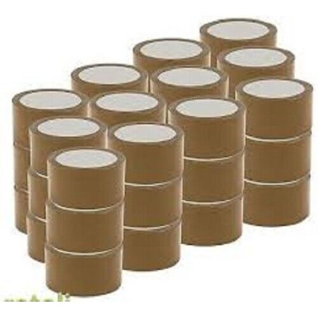 36 ROTOLI  DI NASTRO ADESIVO AVANA   IMBALLAGGIO 48mmX66M