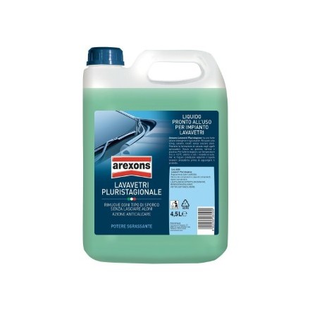 AREXONS LAVAVETRI 8458  PLURISTAGIONE -3.5 °C LIQUIDO LAVAVETRI AUTO 4.5L PER TERGICRISTALLI ,DETERGENTE VETRI , AZIONE SGRASSANTE