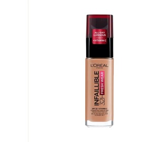 L'ORÉAL PARIS A9602603 FONDOTINTA LIQUIDO INFAILLIBLE 32H, COPRENTE A LUNGA TENUTA CON PROTEZIONE SOLARE SPF25, FORMULA WATERPROOF E IDRATANTE, TONALITÀ: 300 AMBRE