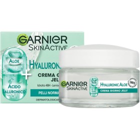 GARNIER C6979600 CREMA GEL GIORNO, PER PELLI NORMALI, AZIONE LENITIVA, ARRICCHITA CON ACIDO IALURONICO, ALOE VERA E GLICERINA, PELLE IDRATATA FINO A 48H, HYALURONIC ALOE, 50 ML