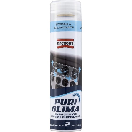 CURA AUTO, PURI CLIMA 350 ML AREXONS 4138 , TRATTAMENTO AUTO PER SISTEMI DI CLIMATIZZAZIONE, SPRAY AUTO IGIENIZZANTE, DETERGENTE E DEODORANTE, PURIFICANTE ED ELIMINA ODORI