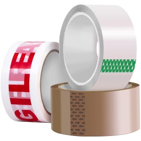 3 ROTOLI DI NASTRO PER IMBALLAGGIO PER USO GENERALE, 1 ROTOLO X MARRONE, 1 ROTOLO TRASPARENTE, 1 ROTOLO X NASTRO FRAGILE 48 MM X 66 M 3 ROTOLI DI NASTRO PER IMBALLAGGIO PER USO GENERALE, 1 ROTOLO X MARRONE, 1 ROTOLO TRASPARENTE, 1 ROTOLO X NASTRO FRAGILE 48 MM X 66 M