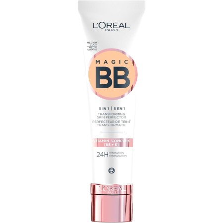 L'ORÉAL PARIS A9827601 CREMA COLORATA IDRATANTE E UNIFORMANTE, CON VITAMINE B5 ED E, PELLE IDRATATA FINO A 24H, CON SPF 20, 03 MEDIUM LIGHT, 30 ML