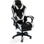 CRIBEL OMEGA SEDIA DA GAMING, PELLE SINTETICA, NERO/BIANCO TU-66620BI