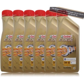 6  LITRI DI OLIO MOTORE CASTROL AUTO LUBRIFICANTE CASTROL EDGE 5W-30 LL TITANIUM 1L 6  LITRI DI OLIO MOTORE CASTROL AUTO LUBRIFICANTE CASTROL EDGE 5W-30 LL TITANIUM 1L