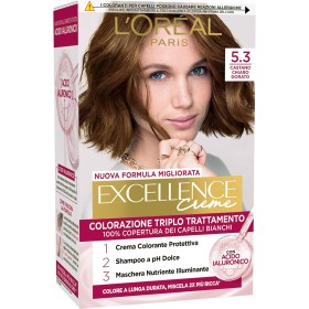 L'OREAL PARIS A1492578 COLORAZIONE TRIPLO TRATTAMENTO EXCELLENCE CON ACIDO IAURONICO COROLE CASTANO CHIARO DORATO (5,3)