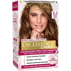 L'OREAL PARIS A4664478 COLORAZIONE BIONDO SCURO DORATO (6,30)  TRIPLO TRATTAMENTO EXCELLENCE CON ACIDO IAURONICO