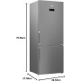BEKO RCNE560E61ZXN FRIGORIFERO COMBINATO NO FROST COMPRESSORE PROSMART INVERTER INOX (CLASSE D )
