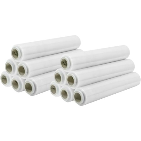 12 ROTOLI PELLICOLA TRASPARENTE FILM ESTENSIBILE 23 MICRON DA 2,4KG