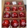 SET 12 PALLE / SFERE NATALIZIE DA 8 CM ROSSE E ORO