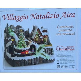 VILLAGGIO NATALIZIO AIRA LUMINOSO DI BABBO NATALE 07730237 ANIMATO CON MUSICA VILLAGGIO NATALIZIO AIRA LUMINOSO DI BABBO NATALE 07730237 ANIMATO CON MUSICA