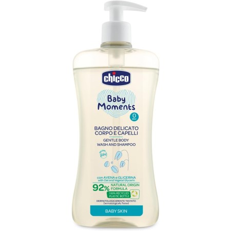 CHICCO 105940 BAGNO DELICATO CORPO E CAPELLI BABY MOMENTS 0+ MESI 500ML