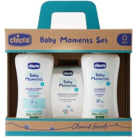 CHICCO 106190 BABY MOMENTS COFANETTO BAGNO CORPO + SHAMPOO+ ACQUA DI COLONIA 0+MESI