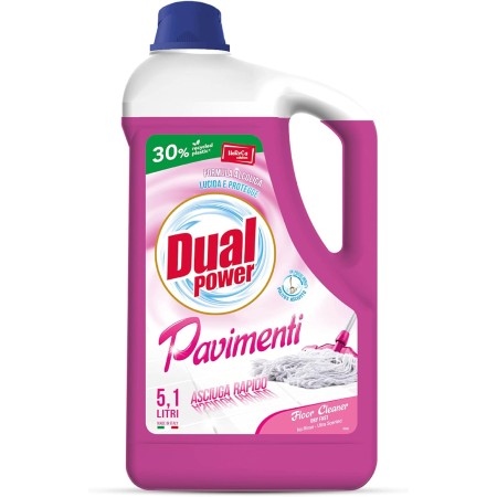 DUAL POWER DP9021  DETERGENTE UNIVERSALE PER PAVIMENTI CON HACCP FORMULA ALCOLICA IGIENIZZA E ASCIUGA RAPIDO 5,1 L