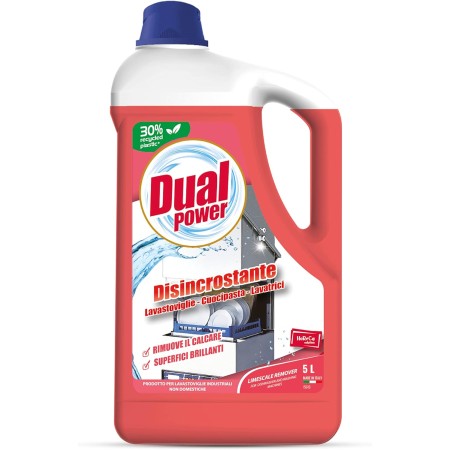 DUAL POWER LV9151 DISINCROSTANTE HACCP PER LAVASTOVIGLIE , LAVATRICI - RIMUOVE VELOCEMENTE IL CALCARE 5 LITRI