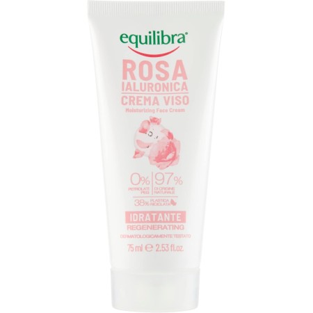 EQUILIBRA  CREMA VISO IDRATANTE A BASE DI ESTRATTO ROSA DAMASCENA E ACIDO IAURINICO NON UNGE 75 ML