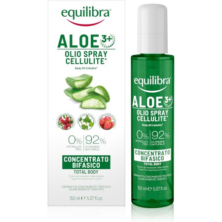EQUILIBRA  OLIO SPRAY CORPO CELLULITE CONCENTRATO BIFASICO CON ALOE VERA ATTIVO VEGETALE E MICROALGA 150ML