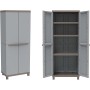 TERRY C-RATTAN 2680 ARMADIO DA ESTERNO INTERNO A 2 ANTE + 3 PIANI INTERNI IN PLASTICA 68X39X170CM