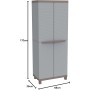 TERRY C-RATTAN 2680 ARMADIO DA ESTERNO INTERNO A 2 ANTE + 3 PIANI INTERNI IN PLASTICA 68X39X170CM