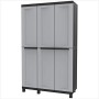 TERRY TWISTBLACK 102A  ARMADIO MULTIFUNZIONE A 3 ANTE E RIPIANI INTERNI IN PLASTICA GRIGIO/NERO 102X39X170CM