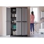 TERRY TWISTBLACK 102A  ARMADIO MULTIFUNZIONE A 3 ANTE E RIPIANI INTERNI IN PLASTICA GRIGIO/NERO 102X39X170CM