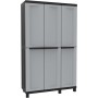 TERRY TWISTBLACK 102A  ARMADIO MULTIFUNZIONE A 3 ANTE E RIPIANI INTERNI IN PLASTICA GRIGIO/NERO 102X39X170CM