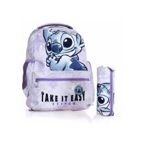 DISNEY ZAINO DI STITCH TAKE IT EASY + ASTUCCIO VIOLA COD 6971565