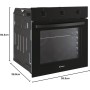CANDY IDEA FORNO ELETTRICO DA INCASSO VENTILATO 65 LITRI CLASSE A , CONTROLLO TRAMITE APP HON NERO COD 33703477