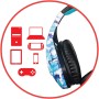 TECHMADE  TM-FL1-CAMBLU CUFFIE GAMING MULTIMEDIALI CAMOUFLAGE BLU