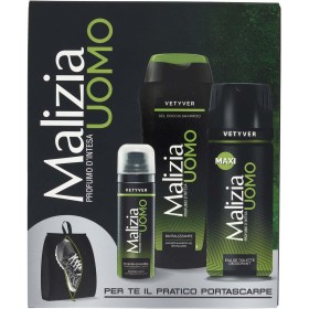 MALIZIA 192090 SET REGALO UOMO VETYVER PROFUMO + GEL DOCCIA SHAMPOO + SCHIUMA DA BARBA