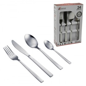 KASAVIVA SET DI 24 POSATE PREMIUM  SILVER COD 1645881 KASAVIVA SET DI 24 POSATE PREMIUM  SILVER COD 1645881