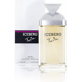 ICEBERG Twice Woman – Eau de Toilette 100 ml, Profumo da Donna Radioso dalle Note Floreali e Acquatiche, Elegante Flacone in Vetro Trasparente, Design Art Deco
