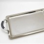 EME VASSOIO RETTANGOLARE  CESELLATO IN ACCIAIO INOX 18/10 CON MANICI  BAROCCO