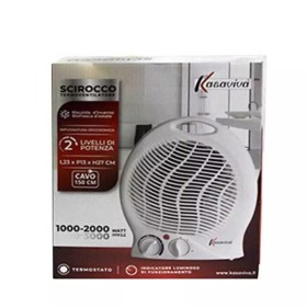 KASAVIVA TERMOVENTILATORE SCIROCCO 2000W BIANCO COD1641096 KASAVIVA TERMOVENTILATORE SCIROCCO 2000W BIANCO COD1641096