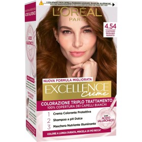 L'OREAL PARIS  A1492228 COLORAZIONE TRIPLO TRATTAMENTO EXCELLENCE CON ACIDO IAURONICO CORORE  CASTANO MOGANO RAMATO 4.54