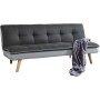 DIVANO/LETTO MUFFIN 3 POSTI CRIBEL TESS.GRIGIO/NERO BICOLOR 180X98X17.5 CM