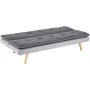 DIVANO/LETTO MUFFIN 3 POSTI CRIBEL TESS.GRIGIO/NERO BICOLOR 180X98X17.5 CM