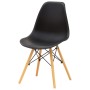 SET DI 4 SEDIE NEW VEGA PLUS NERO CRIBEL POLIPROPILENE STILE SCANDINAVO