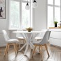RELAXIA SET DI 4 SEDIE FLORA  IN POLIPROPILENE CON GAMBE DI LEGNO BIANCO 69X43X52CM COD WA018/24