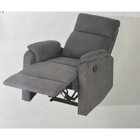 RELAXIA POLTRONA CLARA RECLINER MANUALE IN CINIGLIA TORTORA - GRIGIO SCURO