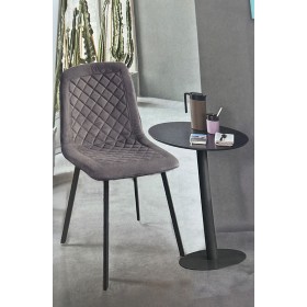 RELAXIA  SEDIA IN VELLUTO WENDY TORTORA E GRIGIO SCURO RELAXIA  SEDIA IN VELLUTO WENDY TORTORA E GRIGIO SCURO