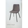 RELAXIA  SEDIA IN VELLUTO WENDY TORTORA E GRIGIO SCURO