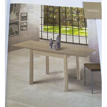 RELAXIA  F7843QB TAVOLO IN LEGNO ALLUNGABILE 90/180*90*75H QUERCIA BIANCA