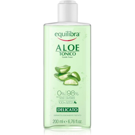 EQUILIBRA TONICO VISO ALL'ALOE VERA LEGGERO DELICATO STUCCANTE RENDE LA PELLE LISCIA E TONICA 200 ML
