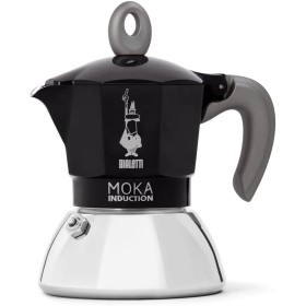 BIALETTI CAFFETTIERA MOKA INDUCTION 2 TAZZE ADATTA A TUTTII PIANI DI COTTURA 100ML DESING ELEGATE NERO COD 990006932/NP